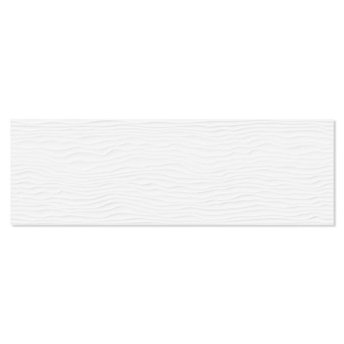 Kakel Hill Ceramic Zahora Vit Blank Mönstrad 2 Rak 30x90 cm