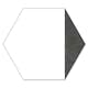 Klinker Hill Ceramic Hexagon Peak Vit 25x22 cm