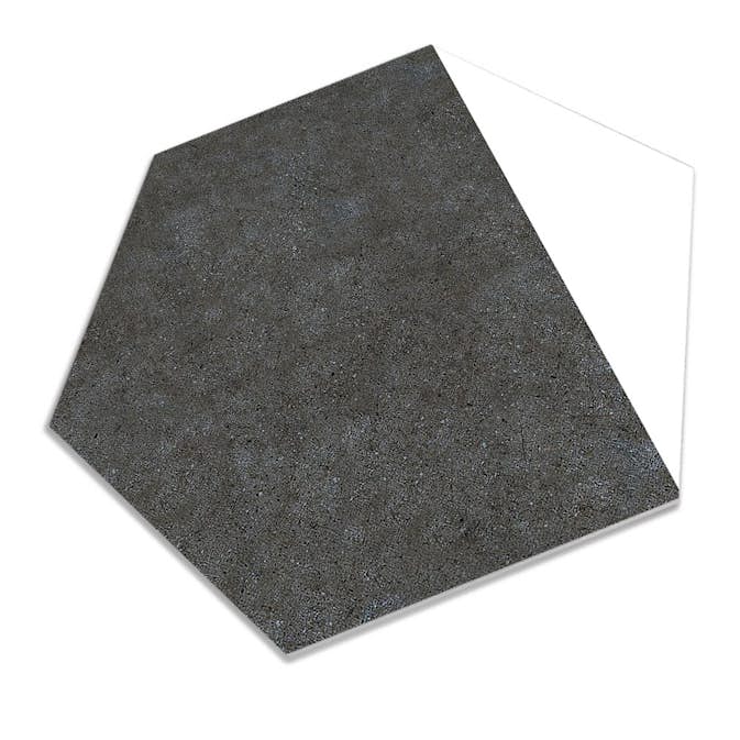 Klinker Hill Ceramic Hexagon Peak Svart 25x22 cm