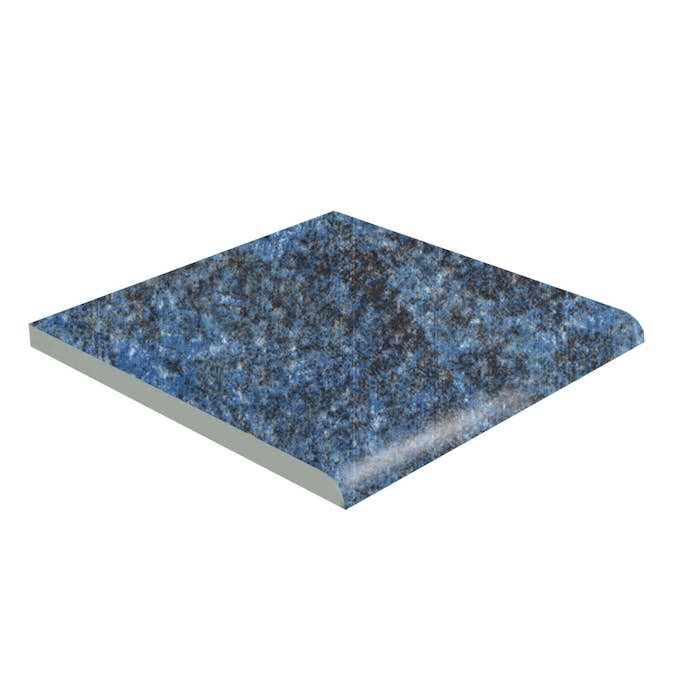 Klinker Hill Ceramic Ocean Bullnose Blå Blank 15x15 cm