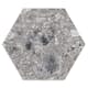 Klinker Hill Ceramic Terrazzo Retro Hex Grå 22x25 cm