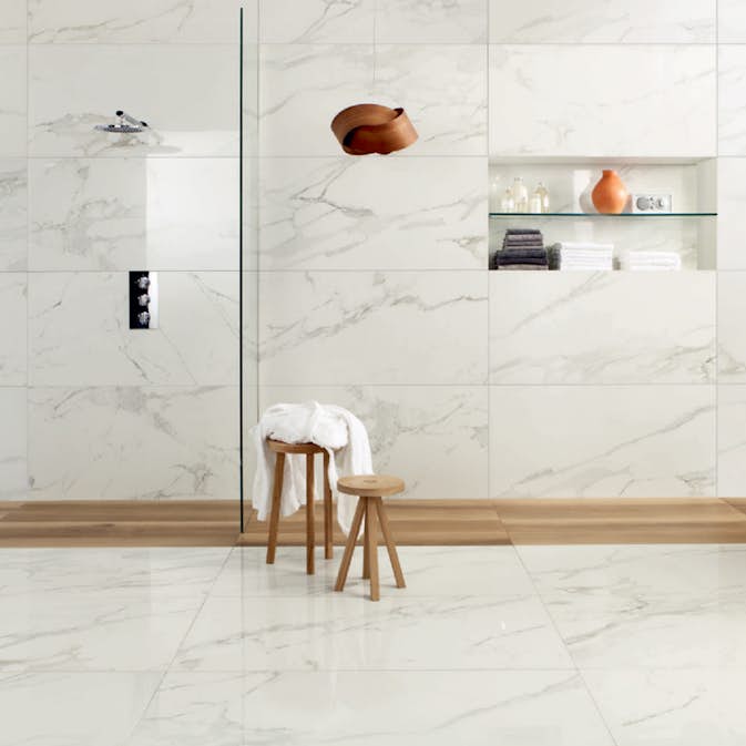 Klinker Lhådös Royal Marble Statuario Matt 30x60 cm