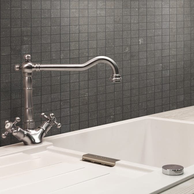 Klinkermosaik Arredo Archgres Mörkgrå 2,5x2,5 cm