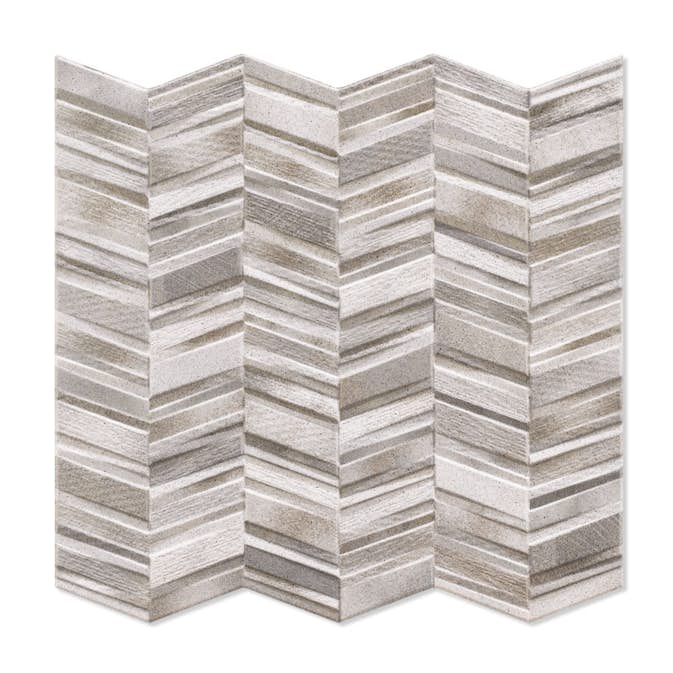 Klinker Chevron Hill Ceramic Ljusgrå 44x44 cm Matt