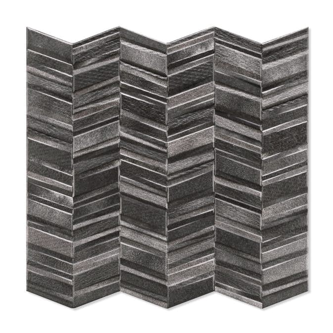 Klinker Chevron Hill Ceramic Mörkgrå 44x44 cm Matt