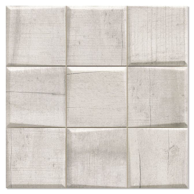 Träklinker Pattern Hill Ceramic Vit 33x33 cm Matt