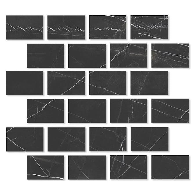 Dekor Hill Ceramic Marquina Svart Polerad 27x30 cm