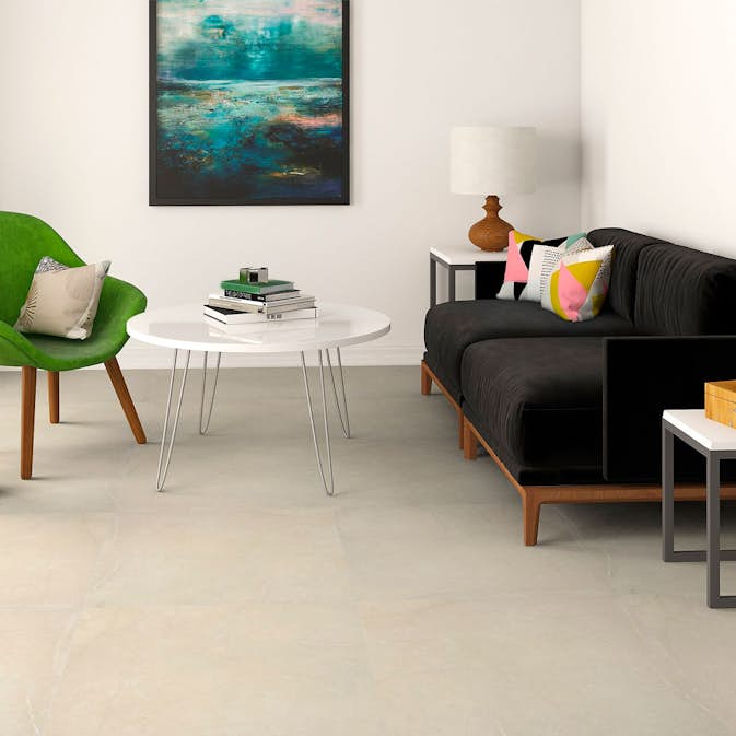 Marmor Klinker Hill Ceramic Marble Art Beige Matt 74x74 cm