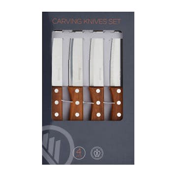 Köttknivar Landmann med Trähandtag 4-pack
