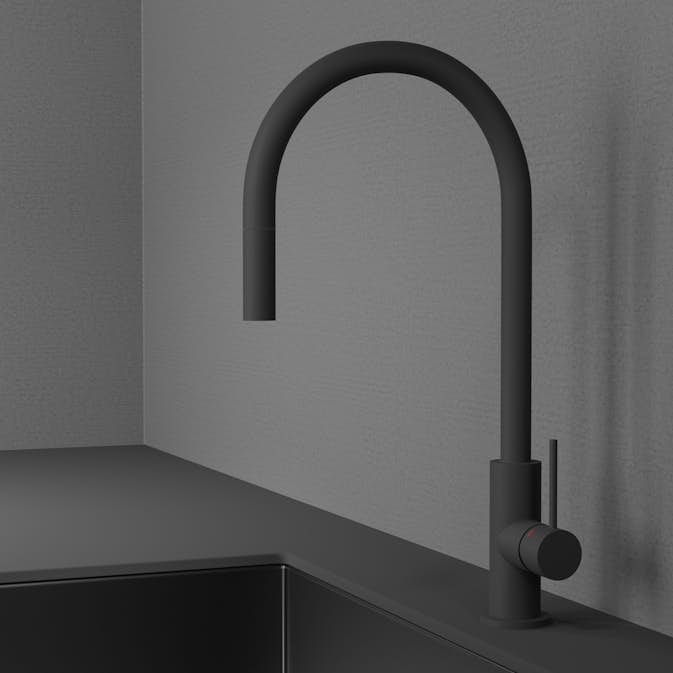 Köksblandare Scandtap Steel Accent med Utdragbar Pip