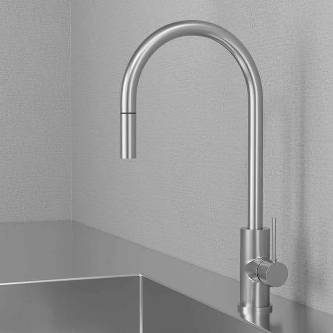 Köksblandare Scandtap Steel Accent med Utdragbar Pip