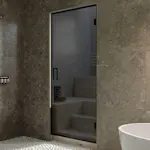 Bastudörr Hietakari Bläk New York Glasdörr