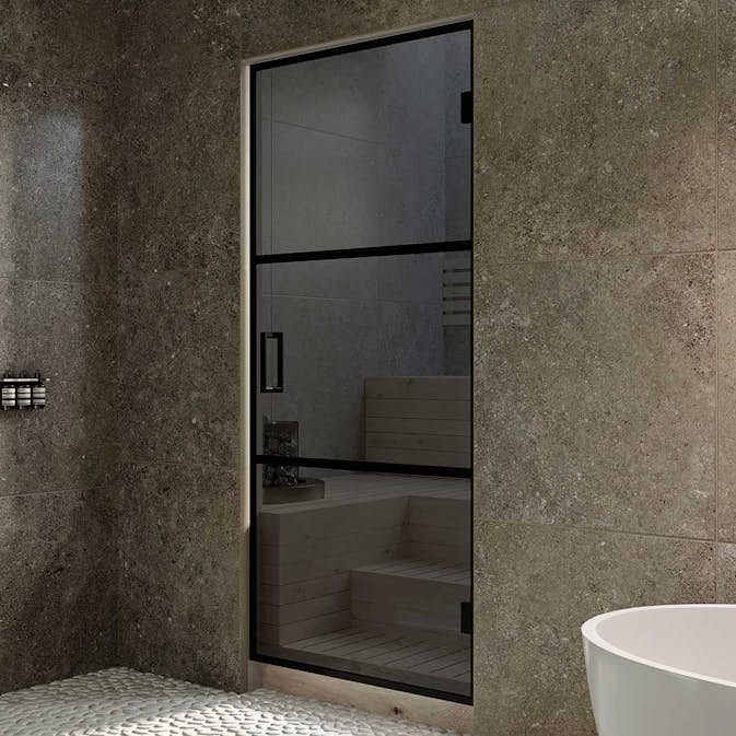 Bastudörr Hietakari Bläk Tokyo Glasdörr