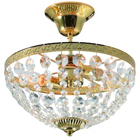 Kristallkrona/Plafond Markslöjd Hanaskog Guld