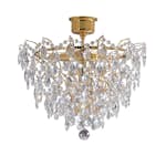 Kristallplafond Markslöjd Rosendal Guld 4 Ljuskällor