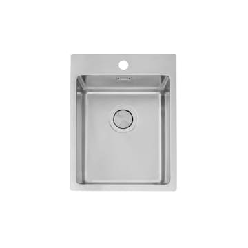 Diskho Stala Lagom-T34 Rostfri MONOedge Enkel med Korgventil & Vattenlås