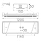LED-Armatur Hide-a-lite Liteline 1200/ 1200 S