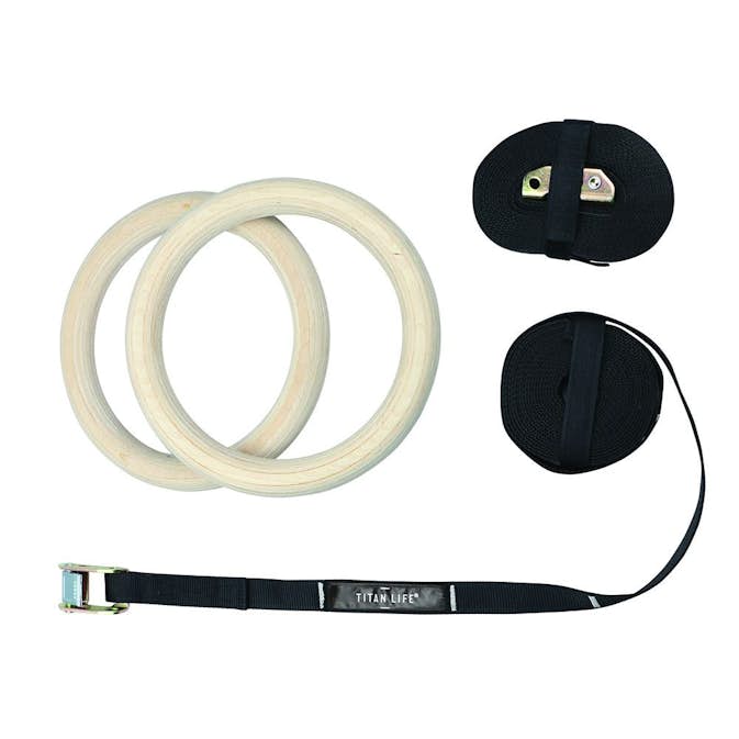 Träningsremmar Titan Life Gymrings Wooden