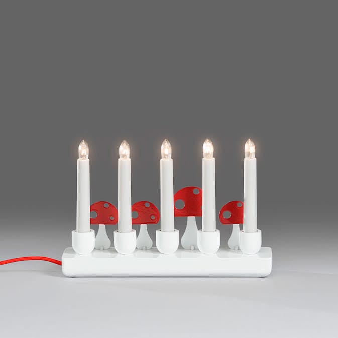 Ljusstake Gnosjö Konstsmide 5 Ljus med Dekoration
