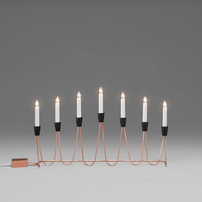 Adventsljusstake Gnosjö Konstsmide 7L Koppar