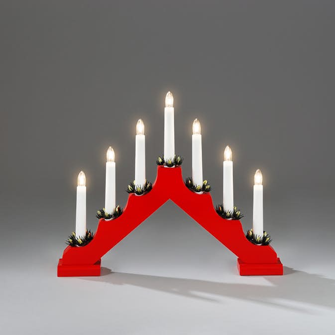 Adventsljusstake Gnosjö Konstsmide 7L med Manschetter H30