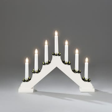 Adventsljusstake Gnosjö Konstsmide 7L med Manschetter H30
