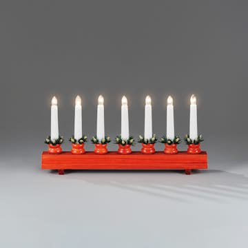 Adventsljusstake Gnosjö Konstsmide 7L Platt med Manschetter