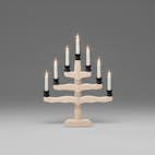 Adventsljusstake Gnosjö Konstsmide 7L Svart Dekor Twisted Tip