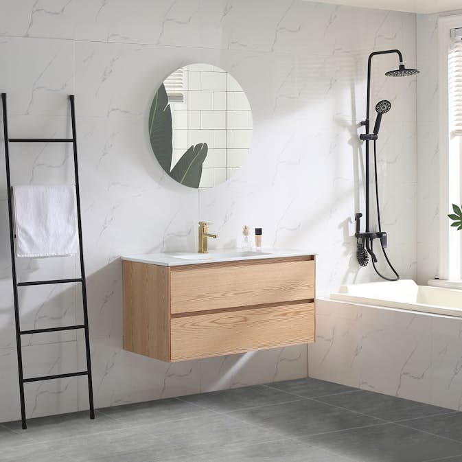 Tvättställsskåp Bathlife Lättsam Natur B 1000 mm Outlet
