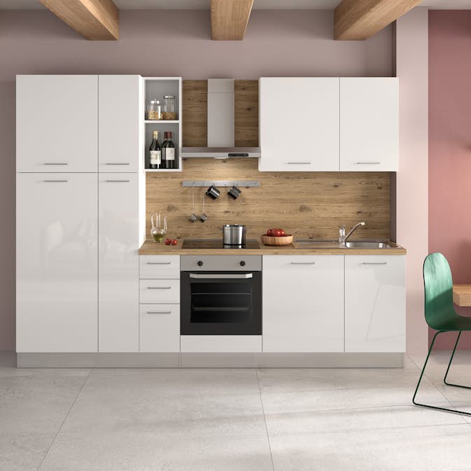 Komplett Kök Mimo Irene 285 Vit inkl. Vitvaror