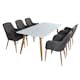 Matgrupp Venture Home Pelle Casper med 6 Stolar