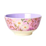 Melaminskål Rice Medium Blommor Rosa/Lila