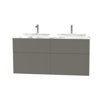 Tvättställsskåp Miller Badrum City 120 för Bänkskiva med Underlimmade Tvättställ