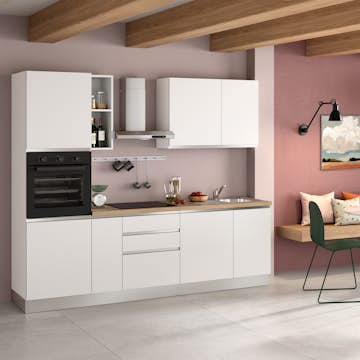 Komplett Kök Mimo Mimosa 255 Mattvit inkl. Vitvaror