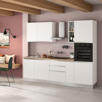 Komplett Kök Mimo Mimosa 255 Mattvit inkl. Vitvaror