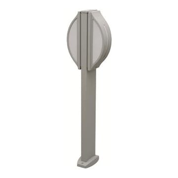 Monza Malmbergs Stolplampa Silver Dubbel IP44