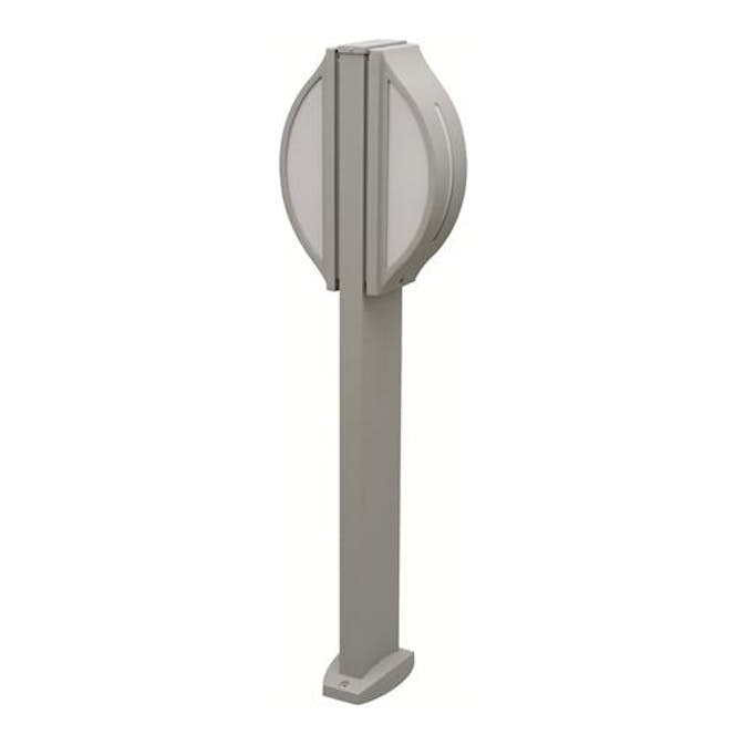 Monza Malmbergs Stolplampa Silver Dubbel IP44