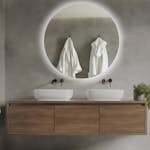 Spegel Vidi Moon Rund med LED-belysning