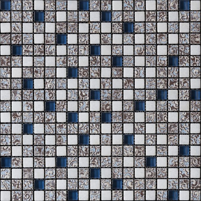 Mosaik Tenfors Orient Blue 1,5x1,5 cm