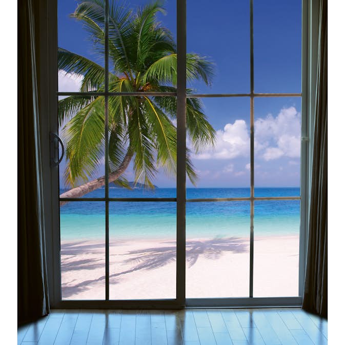 Tapet Dimex Beach Window View