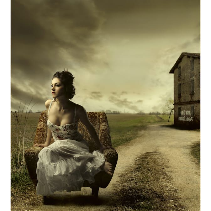 Tapet Dimex Girl on Armchair