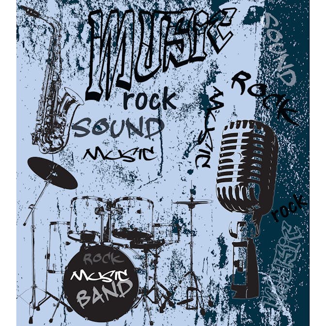 Tapet Dimex Music Blue