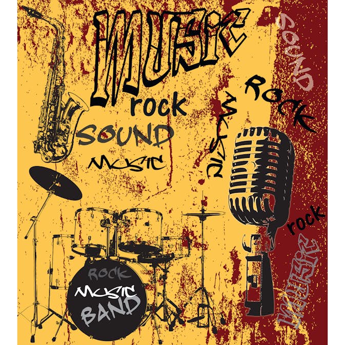 Tapet Dimex Music Orange