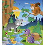 Tapet Dimex Forest Animals