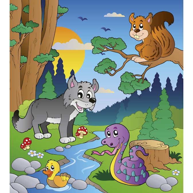 Tapet Dimex Forest Animals