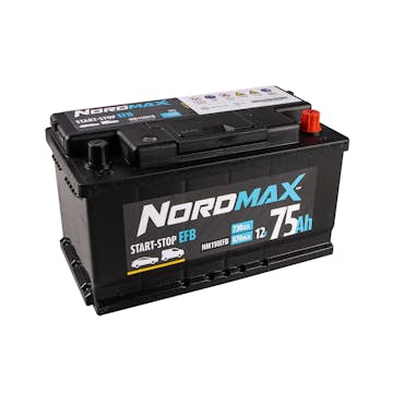 Startbatteri Nordmax EFB (Start-stopp) 75Ah 730A