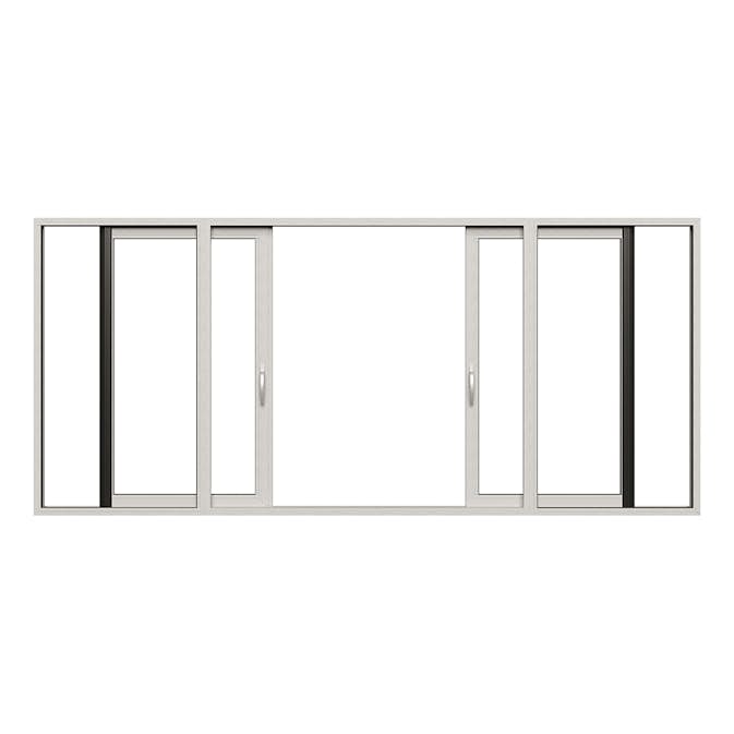 Parskjutdörr NorDan HelAlu Aluminium 4-Delad Enkelspår