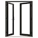 Parfönsterdörr NorDan NTech Helglasad Aluminium BlackLine Svart