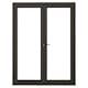 Parfönsterdörr NorDan NTech Helglasad Aluminium BlackLine Svart