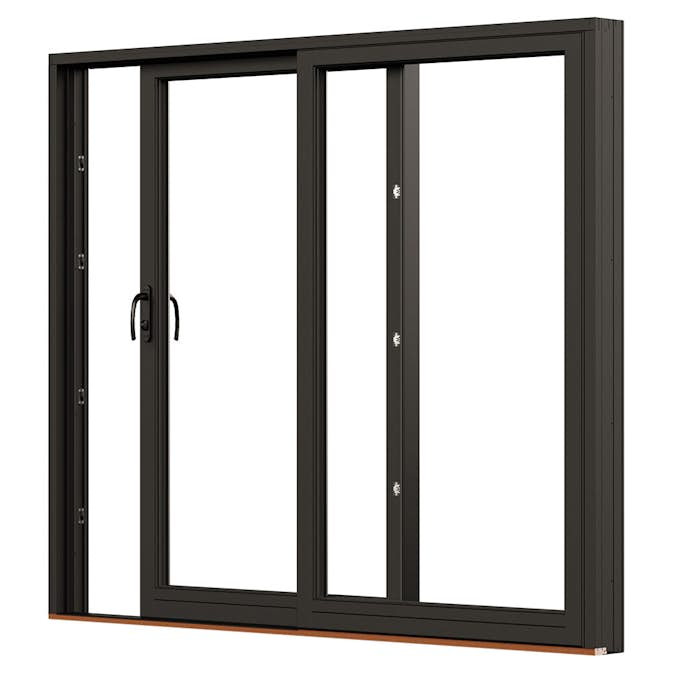Skjutdörr NorDan NTech Aluminium 2-Delad BlackLine Svart